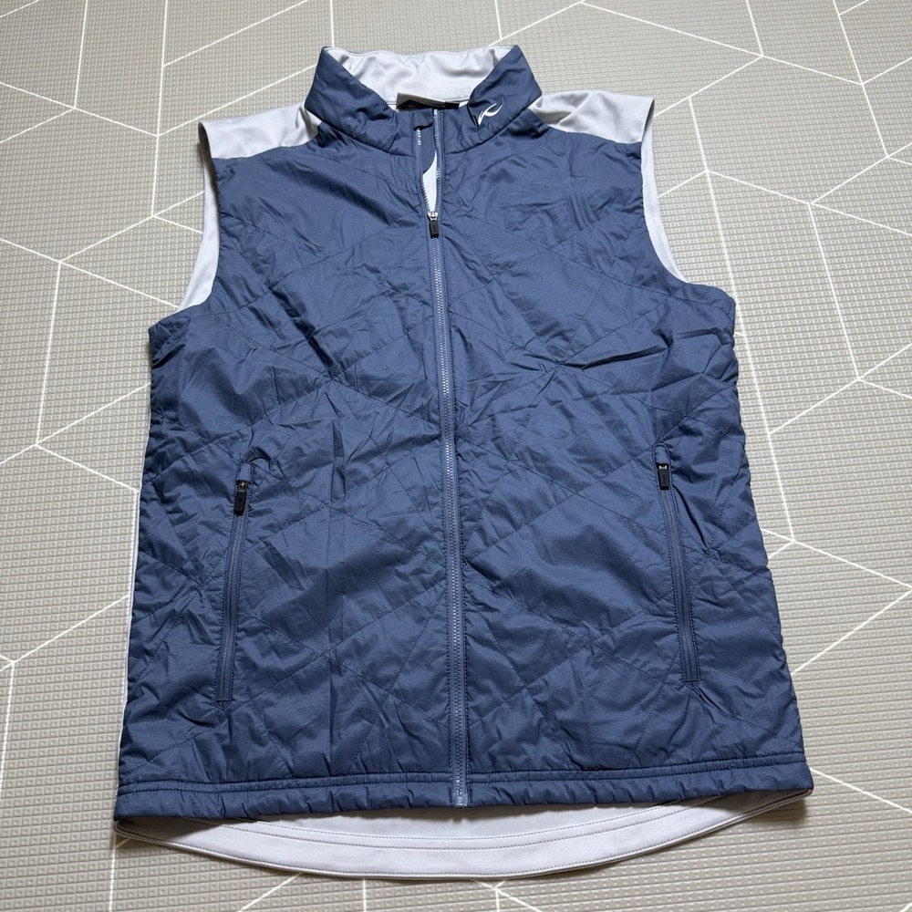 Kjus Men's Retention Vest Full Zip Lightweight 50 M Regular Fit Blue Gray